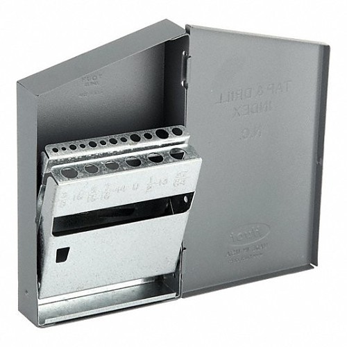 Huot® 12600 Tap and Drill Storage, 1-1/4 in Overall Height, 4 in Overall Width, 7 in Overall Depth, Steel